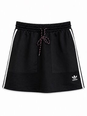 adidas Black Three Stripe Trefoil Athletic Mini Skirt – Size Small GUC